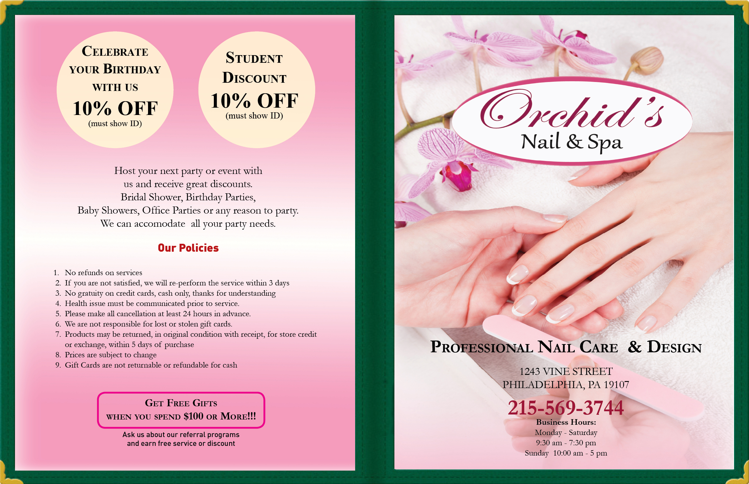 Nail salons prices store