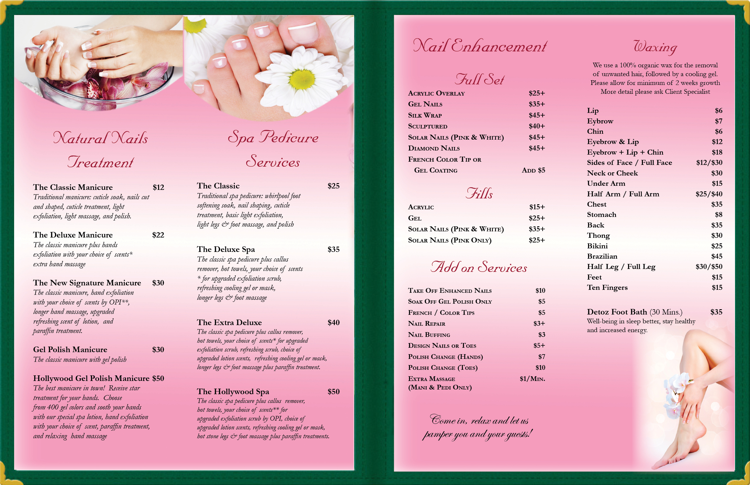 Nail Design Printer Menu